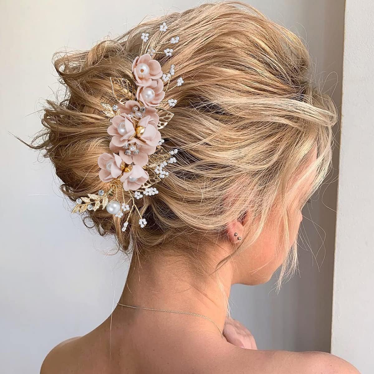 ⚜️Vintage Bridal hair comb ⚜️#4 Bridal Haircomb | Vintage Silver Leaf Crystal Hair Comb  main image 3