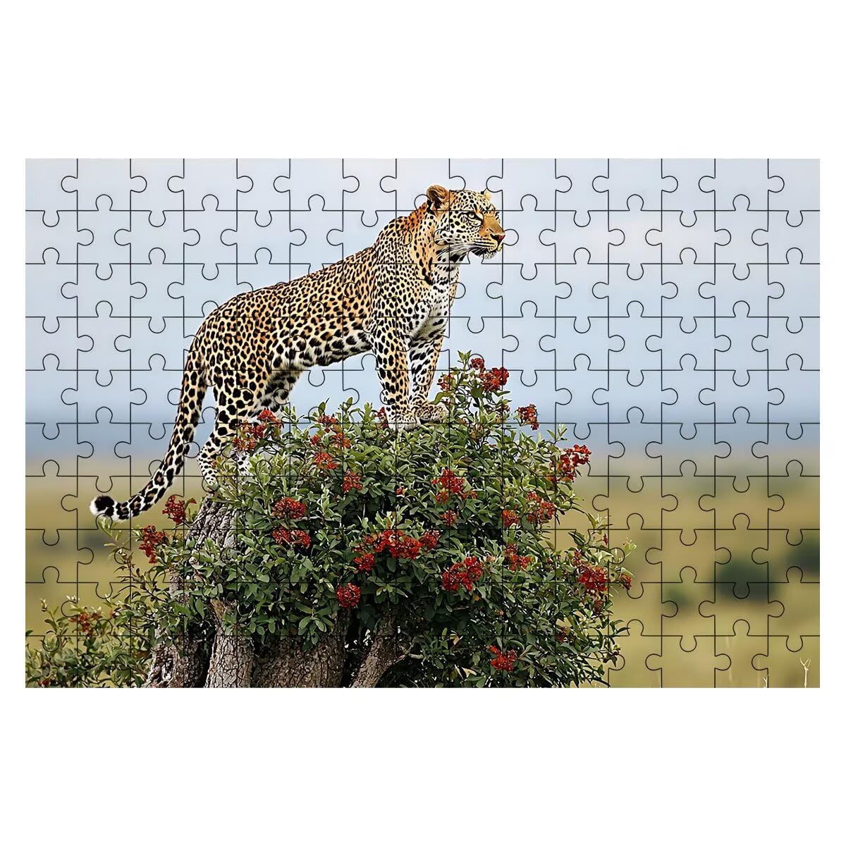 Puzzle 1500 elementów dla dorosłych, puzzle 1500 elementów lamparta, fabryczne puzzle dla dorosłych z wykwintnym pudełkiem do pakowania, gry edukacyjne, duże drewniane puzzle na prezent dla kobiet