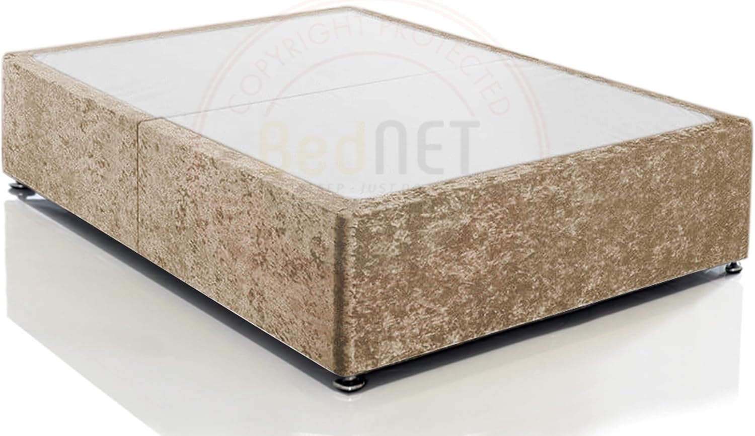 Crushed Velvet Divan Bed Base Only Divan Bed Base Divan Bed