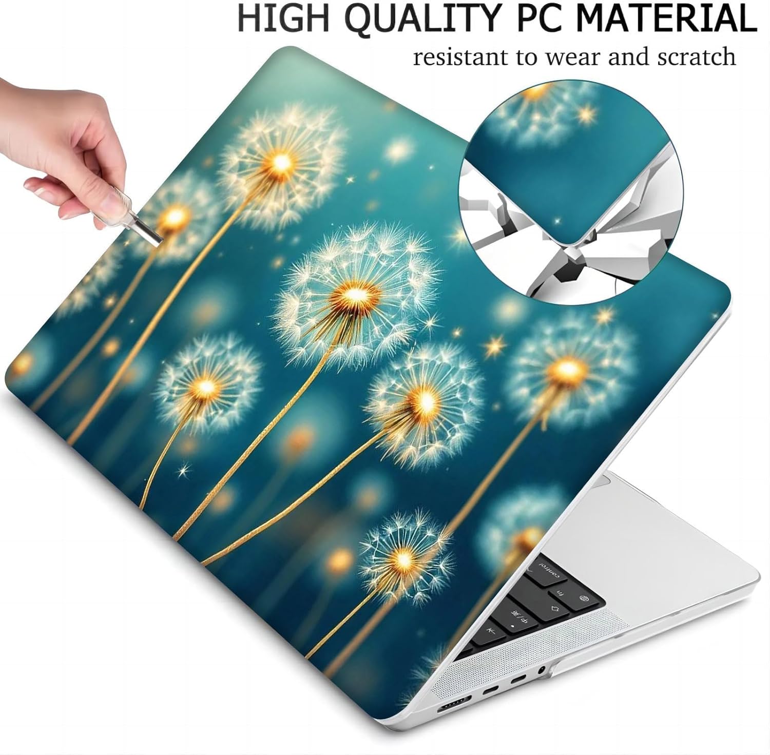 Compatible with MacBook Neo 13-inch, Hard Shell Case with Keyboard Cover and Screen Protector (A3404 A18 Pro chip, 2026 Release) - Dandelion MC22257