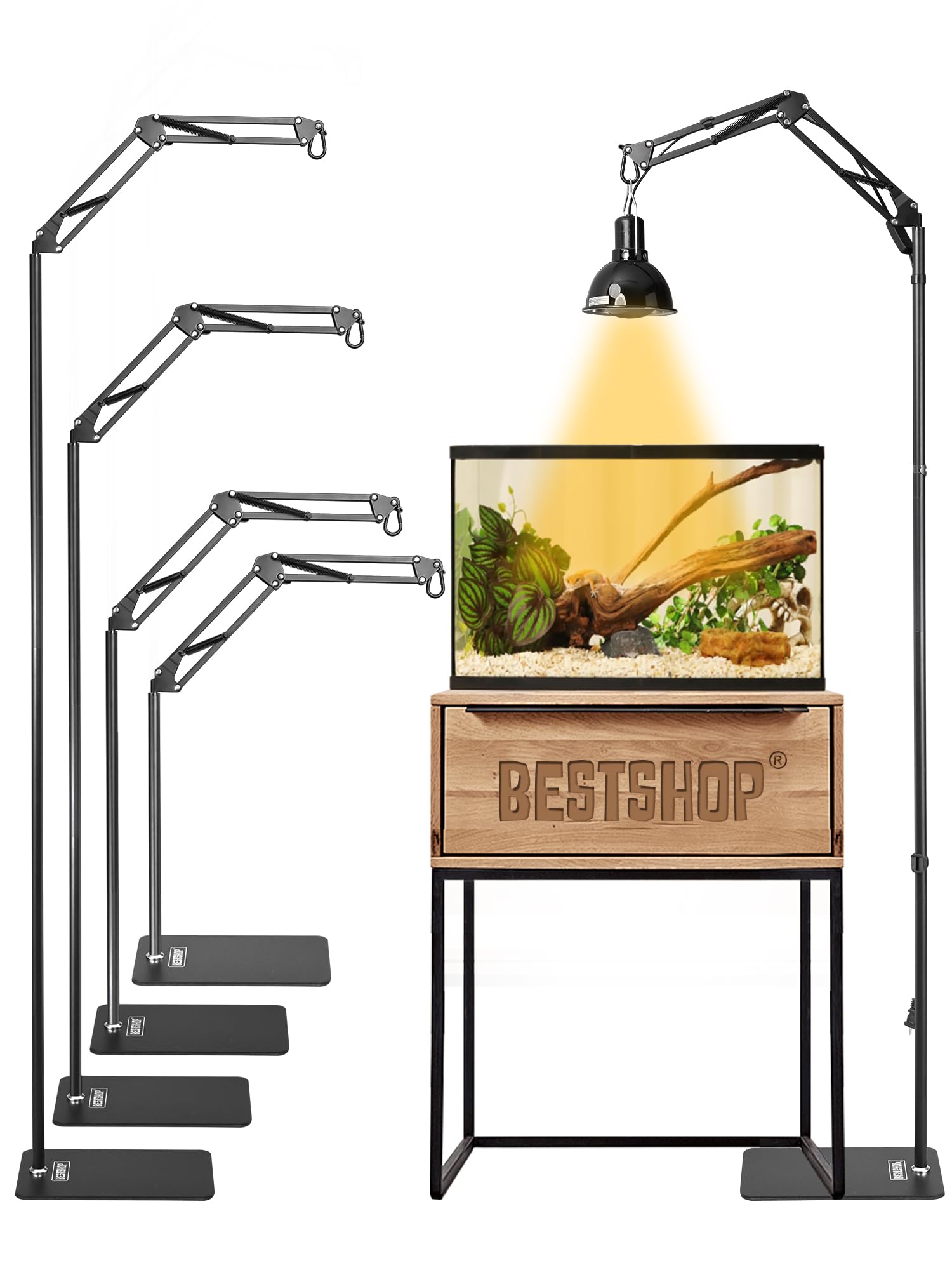 Amazon.com: BESTSHOP Reptile Light Stand, Heat Bulb Stand (15.7 to