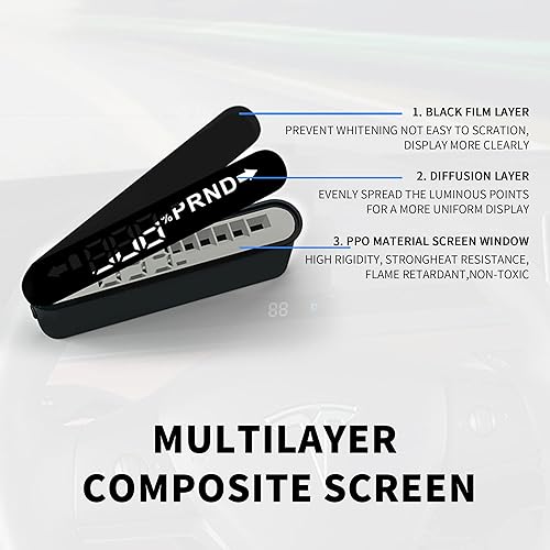 Miniatura 6 de Air Stopwatch Speed LCD Dashboard Heads Up Display HUD Plus para Tesla Model 3/Y Accesorios