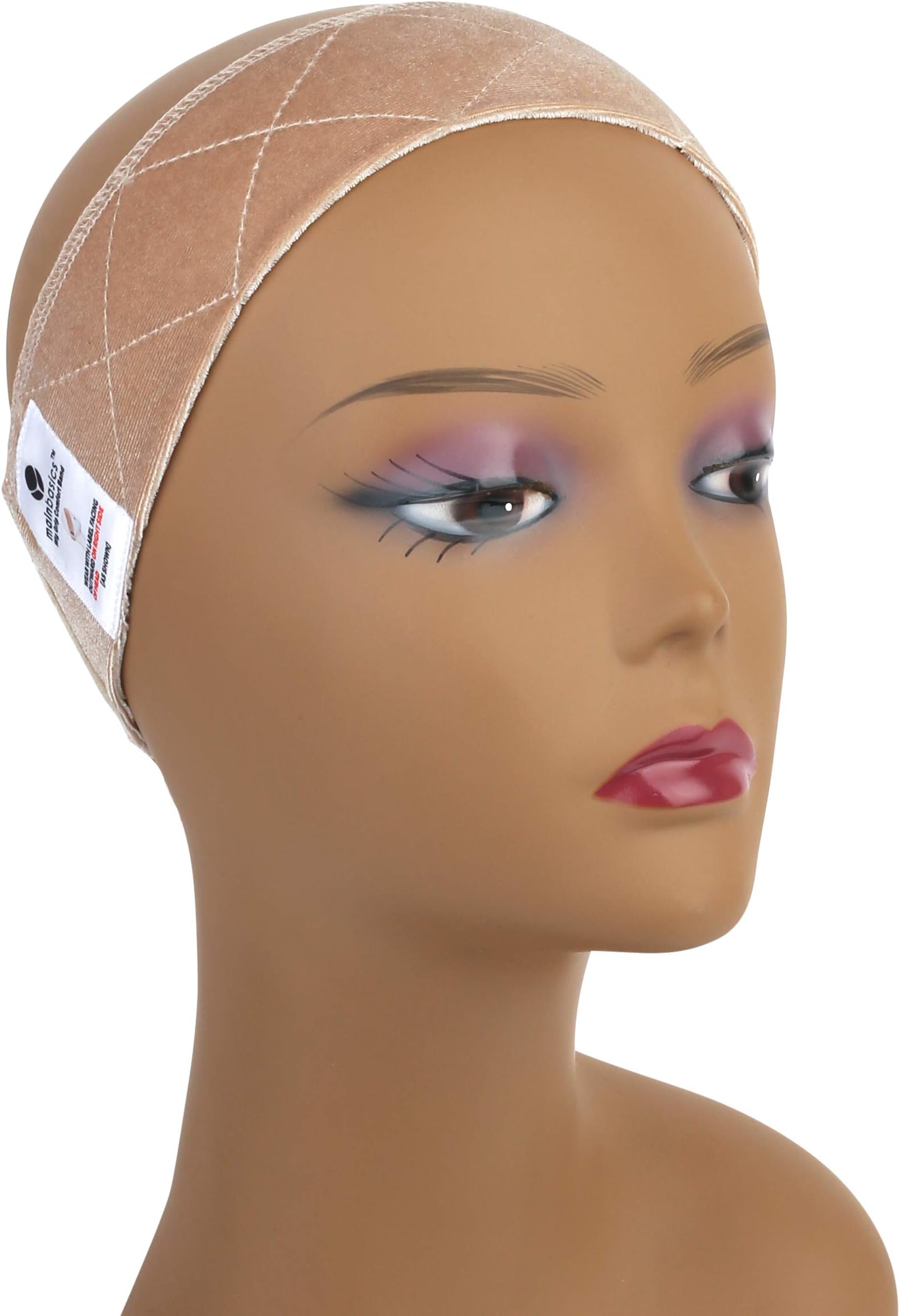 MainBasics Velvet Wig Grip Band Adjustable Wig Comfort Band, Beige