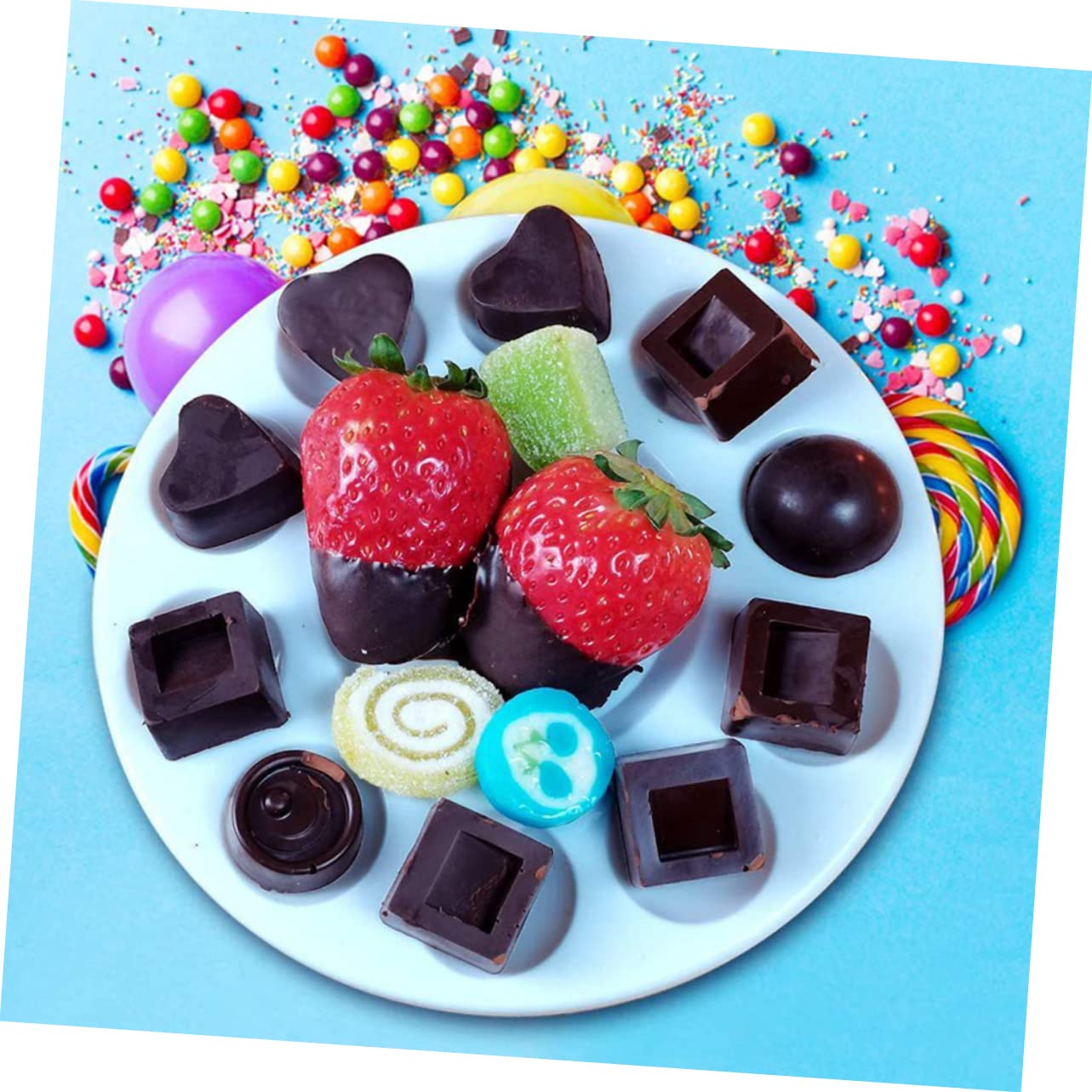 SEWACC 24Pcs Art Student Supplies Mixing Tray Durable Pigment Plate for Oil Watercolor Cell Design for Mixing for Painting Creative Projects