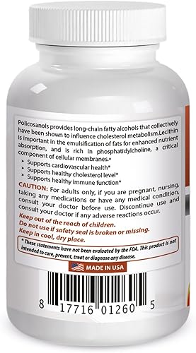 Miniatura 3 de Best Naturals Policosanol 10 mg 120 cápsulas