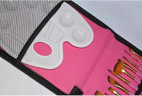 Miniatura 3 de Picorso Juego de 12 pinceles de pintura acrílica con estuche de transporte, pinceles de pintura de artistas profesionales para pintura acrílica al