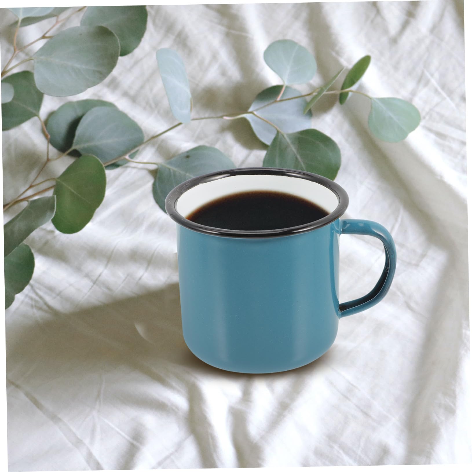 BESPORTBLE 4 Stück Emaille Becher 8cm Gesunde Leichtgewichtige Camping Becher Aus Emailliertem Stahl Extra Große Wasser Und Kaffeetasse in Rot Gelb Blau Und Grün Für Zuhause Und Outdoor