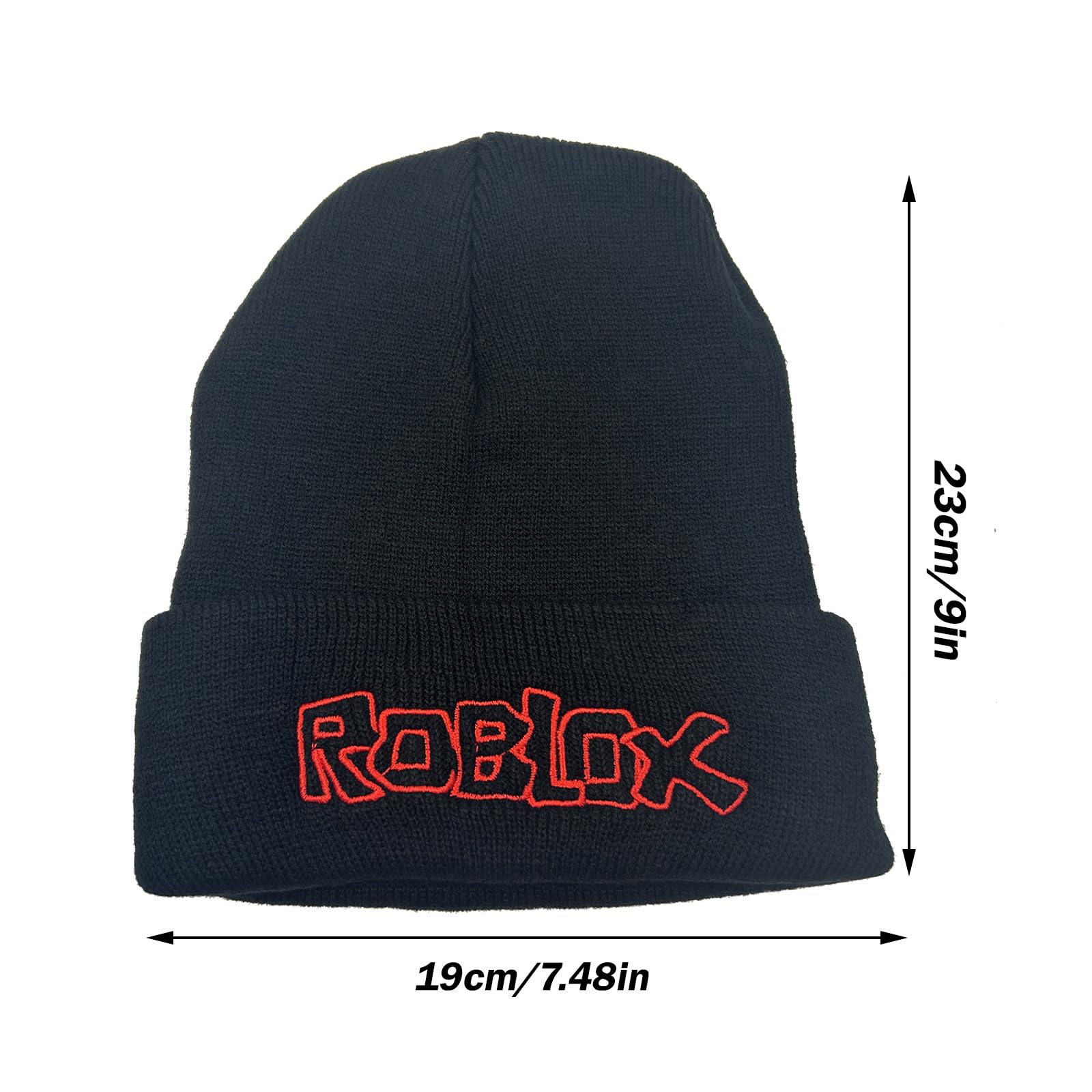 PQKL-Party Cappello Roblox, Berretto Invernale Lavorato a Maglia, Beanie Caldo, Accessori e Gadget Morbido Berretto da Sci per Bambini Ragazzi Ragazze Fan Regalo