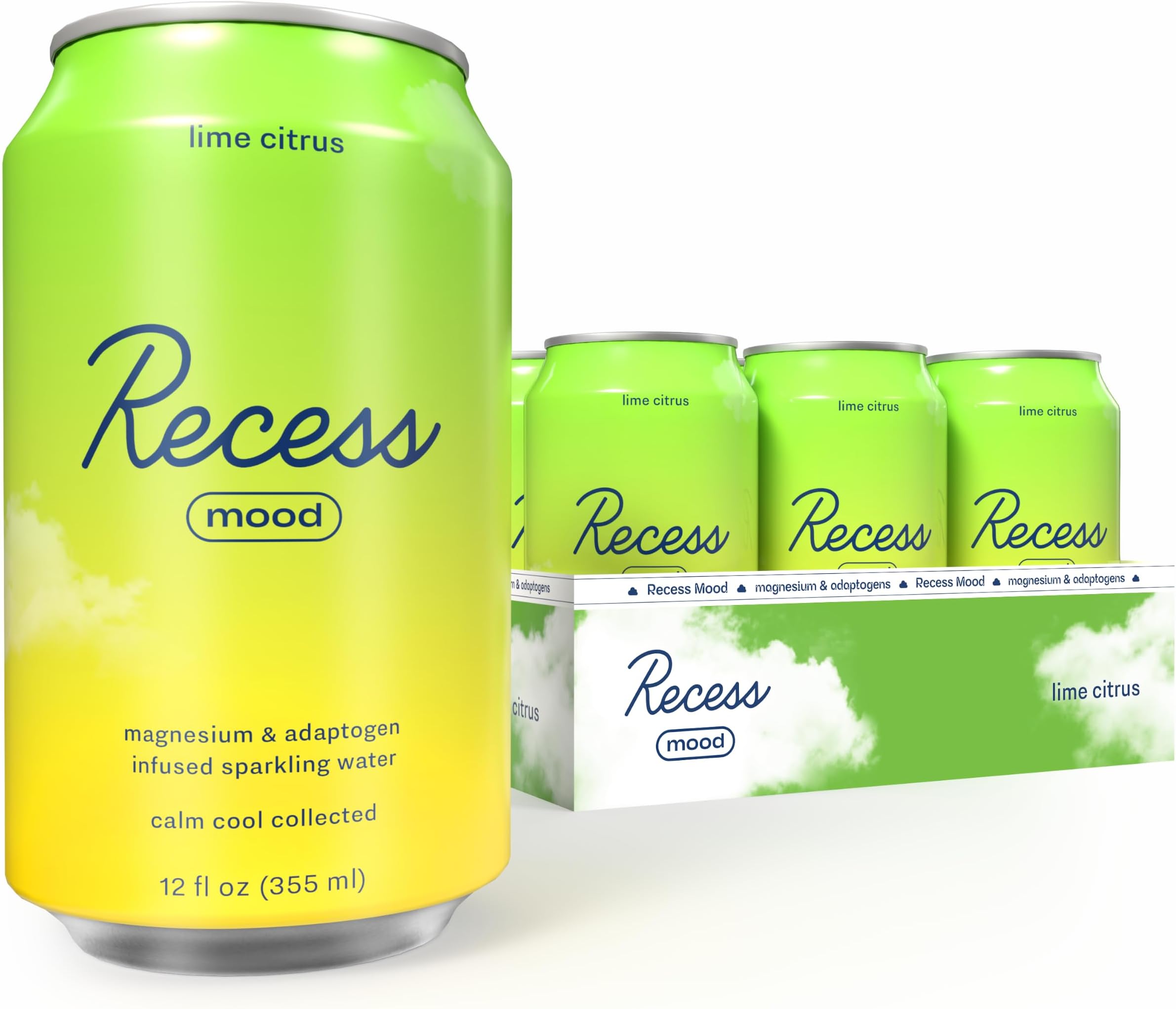 Recess Mood Calm Drink, Lime Citrus, 12 Pack