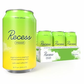 Recess Mood Calm Drink, Lime Citrus, 12 Pack