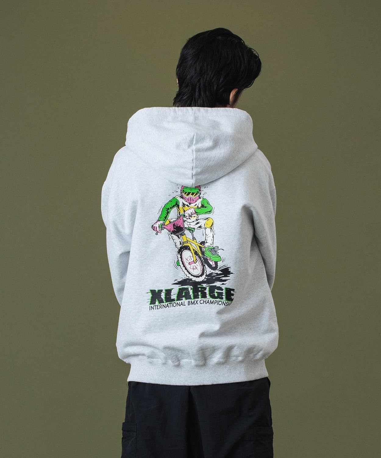 [XLARGE] フード付きトレーナーRIDING ZIP HOODED SWEATSHIRTメンズ
