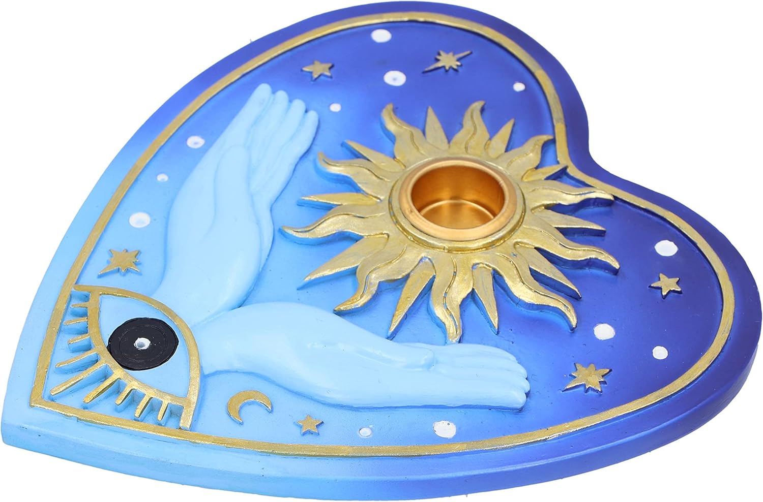 Nemesis Now Fortunes of the Sun Incense Burner 15cm, Resin, Palmistry Incense Holder, Sun and Stars Palmistry Design, Cast in the Finest Resin, Hand-Painted, Holds Incense Cone