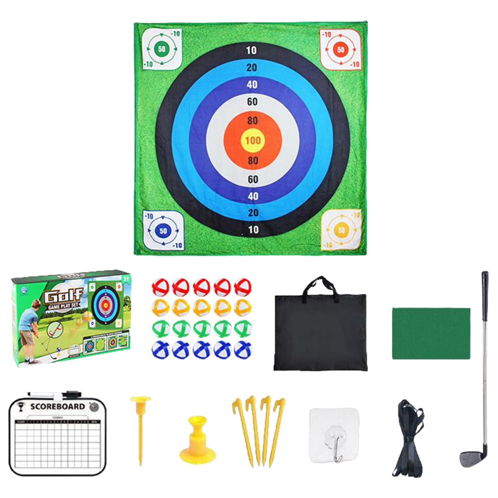 Stuoia di allenamento da golf,Attrezzature per esercizi sportivi - Colpo portatile in tappeto erboso sintetico,per principianti interni esterni giardino cortile posteriore