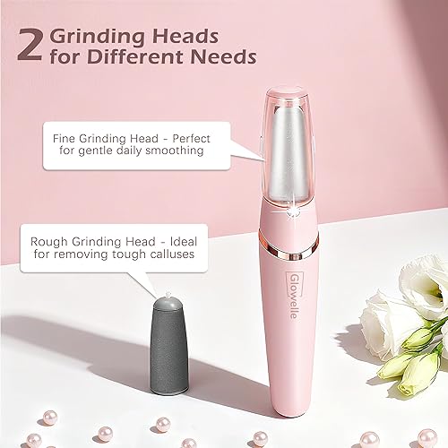 Miniatura 7 de Glowelle Removedor eléctrico de callos de pies, removedor eléctrico de callos para pies, kit de herramientas de pedicura portátil recargable,