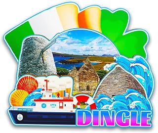 Dingle Ireland Fridge Magnet Wooden 3D Landmarks Travel Collectible Souvenirs Decoration Handmade Refrigerator Magnet -6314