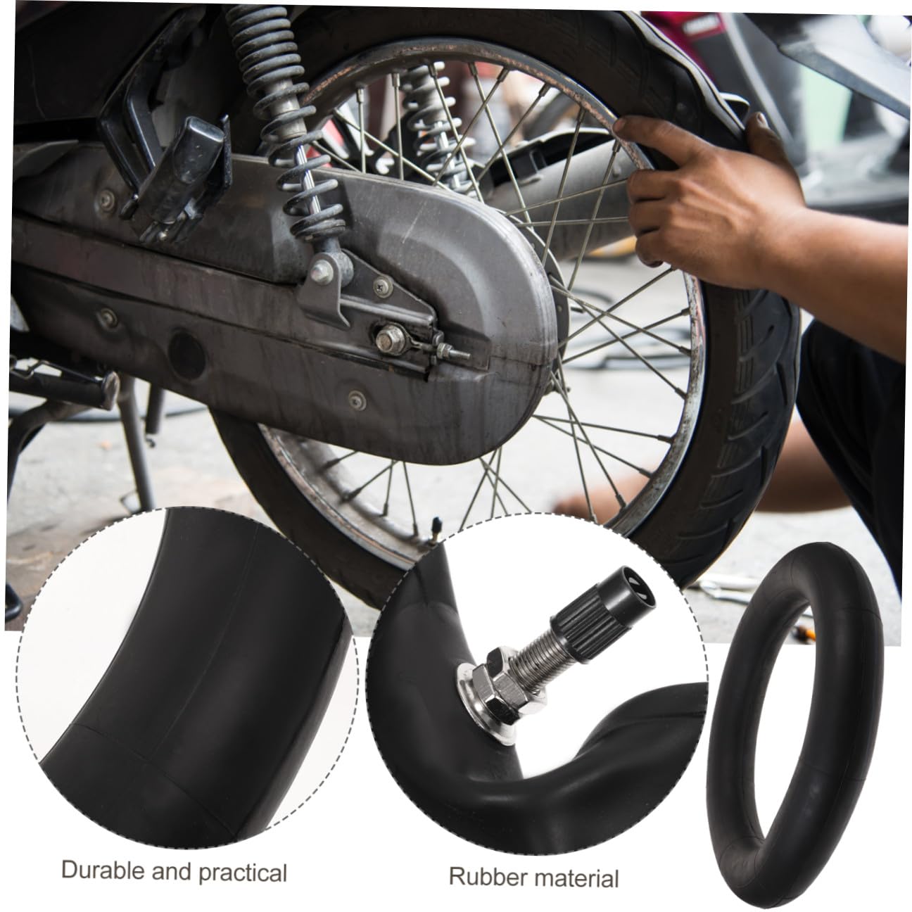 Cámara de Aire para Moto Offroad 3.00-12 Pulgadas de Goma