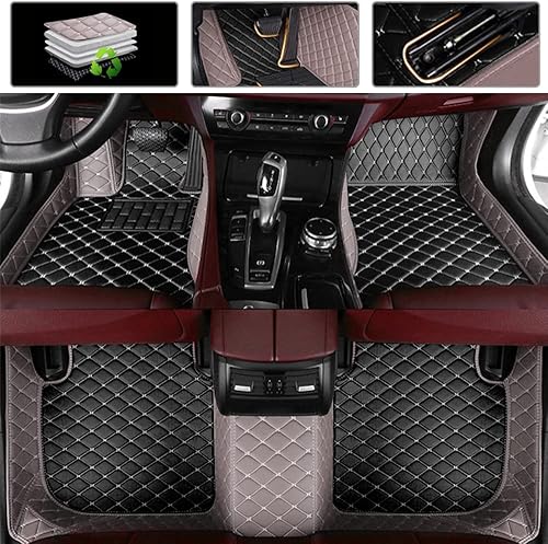 Felpudo de dos tonos para fortuner 2016-2018, alfombrillas de cuero delanteras y traseras, alfombrillas resistentes para todo tipo de clima,