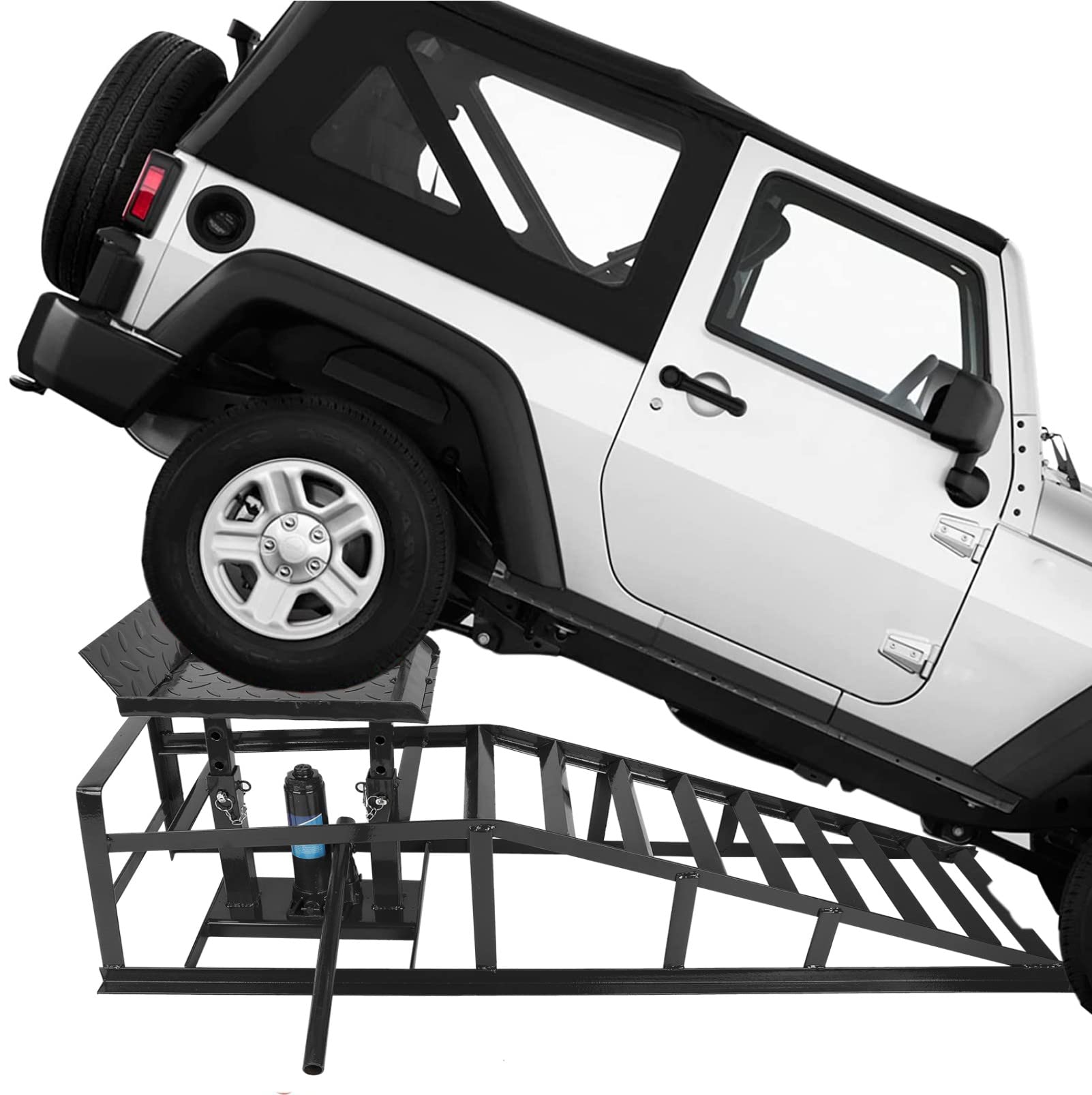 Snapklik.com : 2-Pack Portable Car Lift Hydraulic Car Ramps 3T Low ...