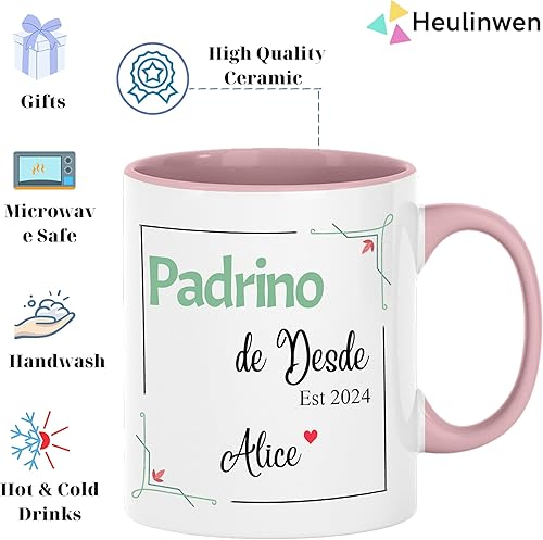 Miniatura 4 de Padrinos De Bautizo Propuesta Set 2 Tazas Café 11Oz, Quieres Ser Mis Padrinos De Bautizo, Quieres Ser Mi Madrina est 2024, Recuerdos De Bautizo Para