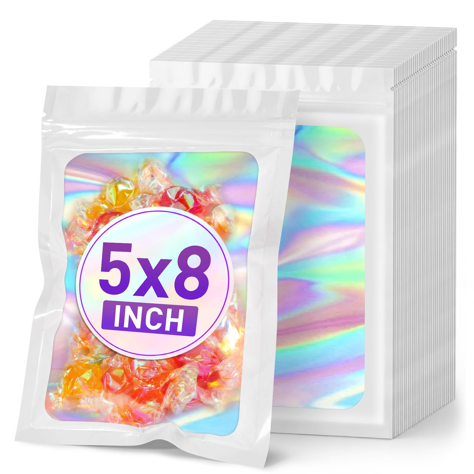 Sacs holographiques refermables petit sac cadeau pour petites entreprises emballage bijoux bonbonne