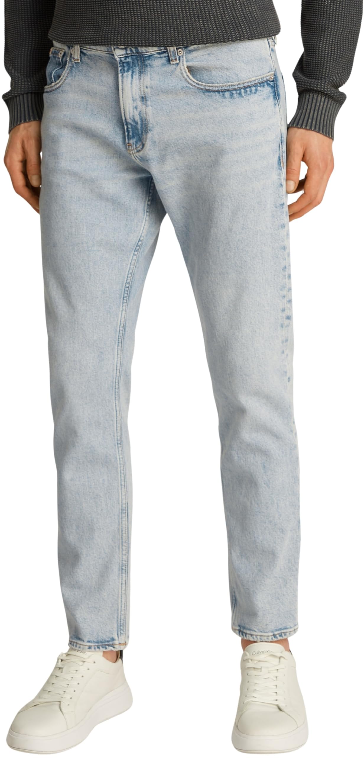 Calvin Klein Men’s Slim Straight Jeans, Blue (Denim Light), 32W/32L