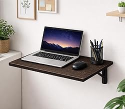 Enigmatic Woodworks Wall Mounted Folding Study Table | Space Saving Foldable Laptop Desk for Home & Office | Engineered Wood Wall Mount Table (Wenge, 40 * 60 cm)