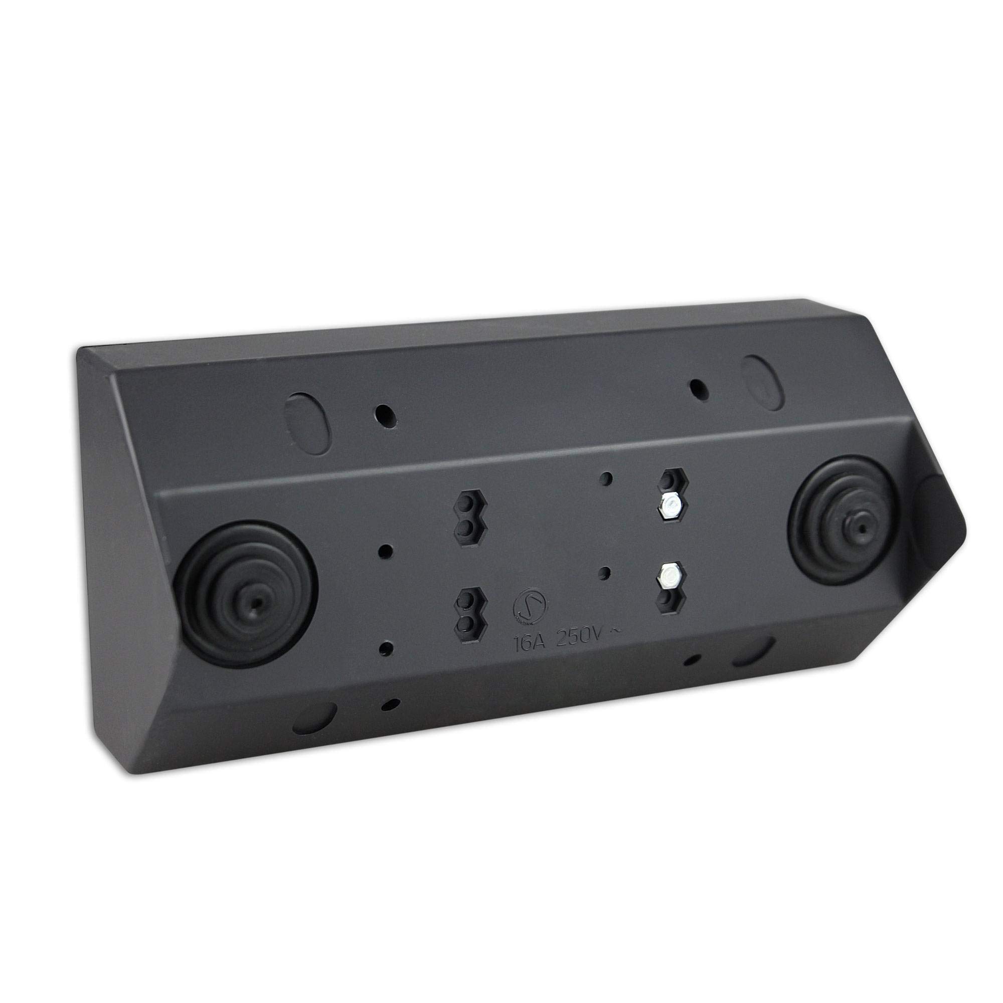 Ciabatta elettrica a 4 prese e 2 prese USB-A 3,1 A, colore antracite, per cucina e ufficio, di alta qualità, presa angolare da tavolo, presa da incasso