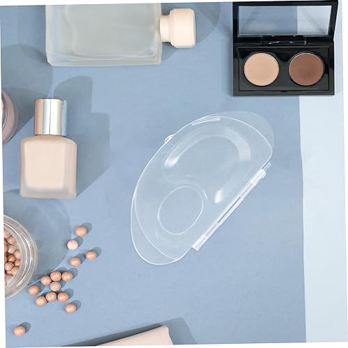 PartyKindom Acrylic Foundation Mixing Palette Set 2 Portable Folding Makeup Trays Spatula Waterproof Cosmetic Tool for Professional Beauty Artists
