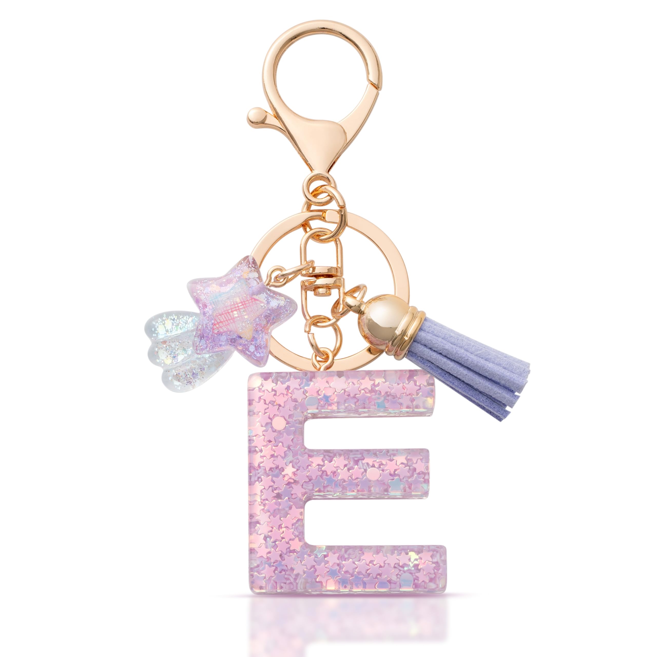 MORSUNBELA Schlüsselanhänger Buchstabe Keychain Letter Schlüsselanhänger mit Anfangsbuchstaben Geschenke für Mädchen Frauen Damen