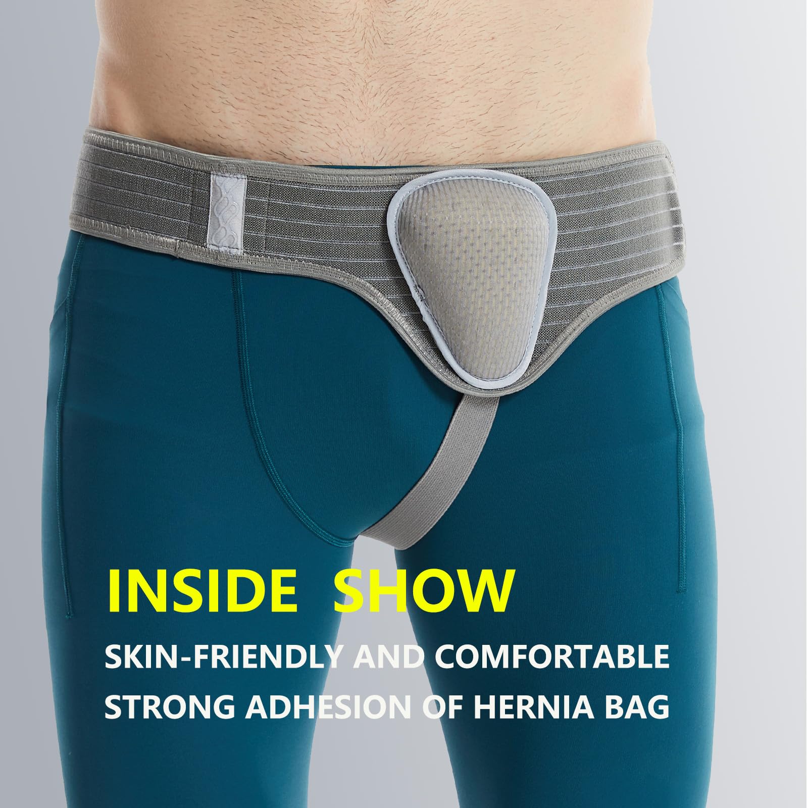 Cinturón para hernia inguinal I Para lado derecho e izquierdo I Cinturón para hernia I Cinturón postoperatorio para hernia inguinal para hombres | Elasticidad ajustable