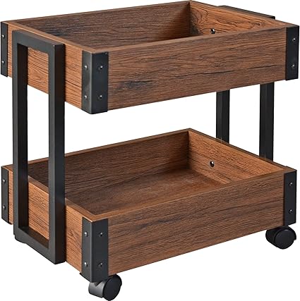 Amazon ウッドワゴン ブラウン 2段 455 430 3mm アンティーク風 キャスター付き おしゃれ サイドテーブル 万能ワゴン デスクサイド キッチン リビング オープンシェルフ ラック オンライン通販 Amazon ウッドワゴン ブラウン 2段 455 430 3mm アンティーク風 キャスター付き おしゃれ サイドテーブル 万能ワゴン デスクサイド キッチン リビング オープンシェルフ ラック オンライン通販