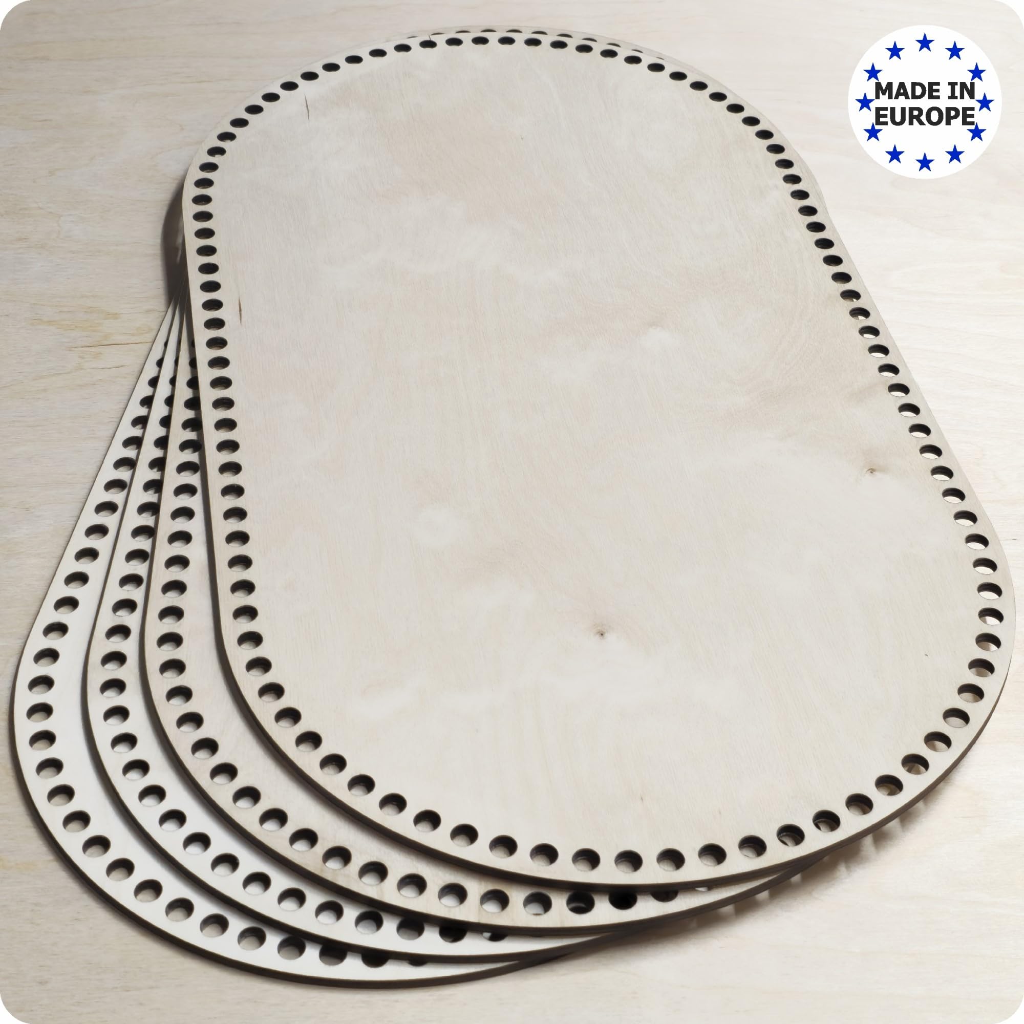 YourHobbyTools Base de madera con agujeros de 11 mm, para ganchillo, cesta de moisés, placa de suelo de madera para cestas de bricolaje, base de ganchillo, diferentes tamaños (70 x 37 cm)