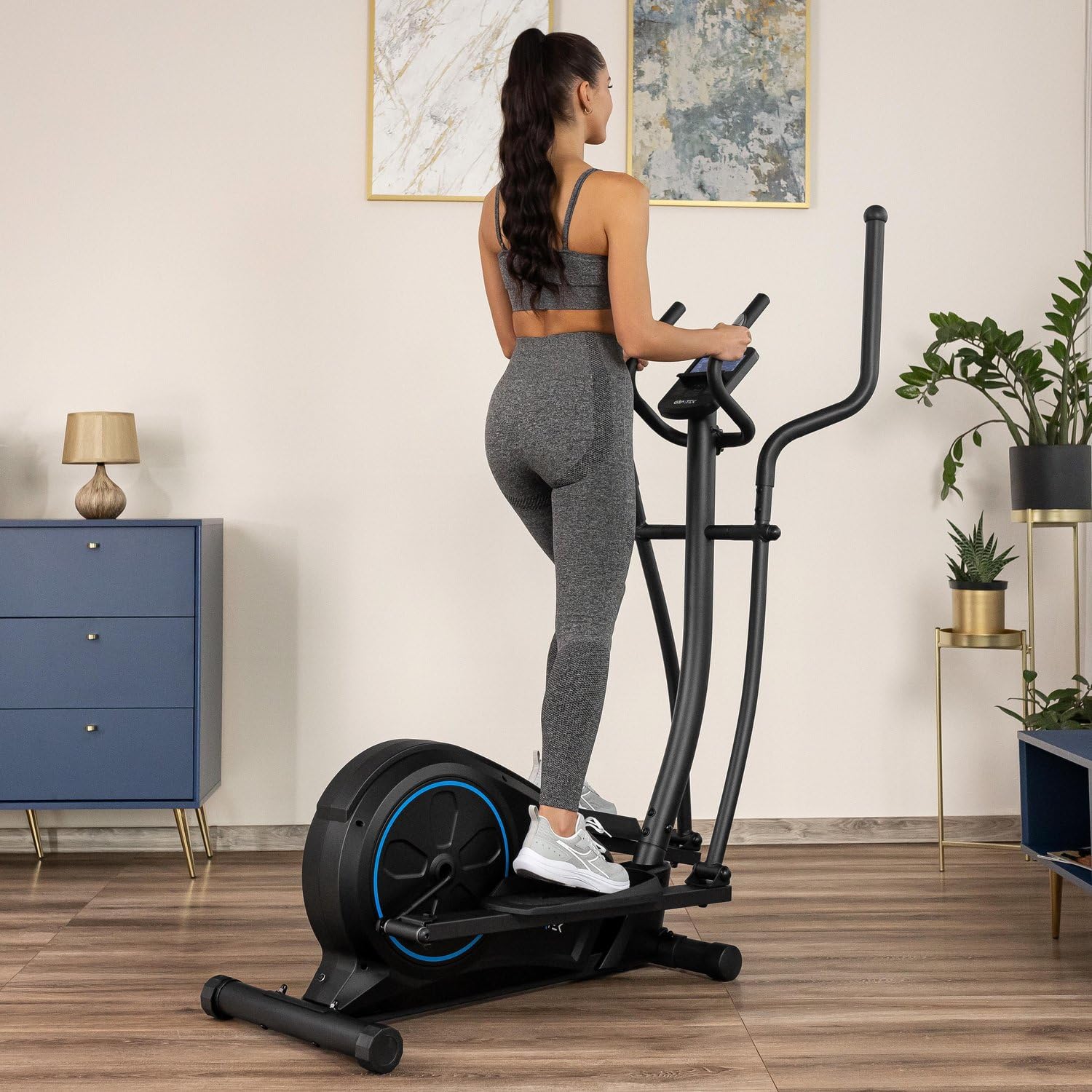 Gymtek XC2000 Crosstrainer, Elektromagnetischer Ellipsentrainer für Zuhause, 22 Programme, Bluetooth, Hometrainer Stepper, Maximales Benutzergewicht 150 kg