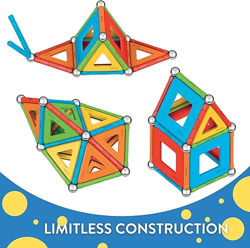 Miniatura 9 de Geomag Supercolor - Juguetes magnéticos para niños a partir de 5 años, 78 imanes educativos STEM para niños, bloques magnéticos, azulejos y juguetes