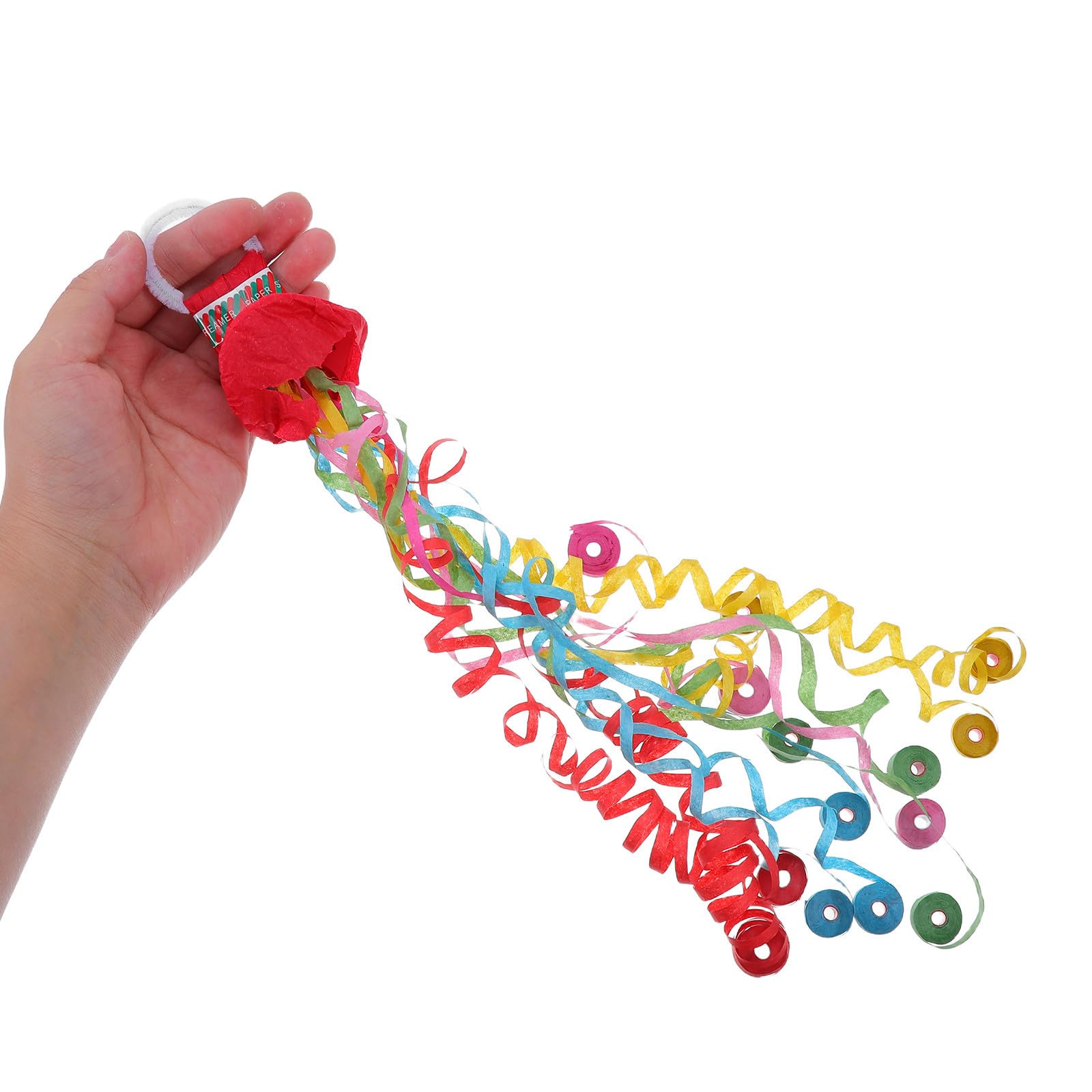 Toyvian 75 Piezas Serpentinas de Confeti de Mano Rojas de Papel para Fiesta