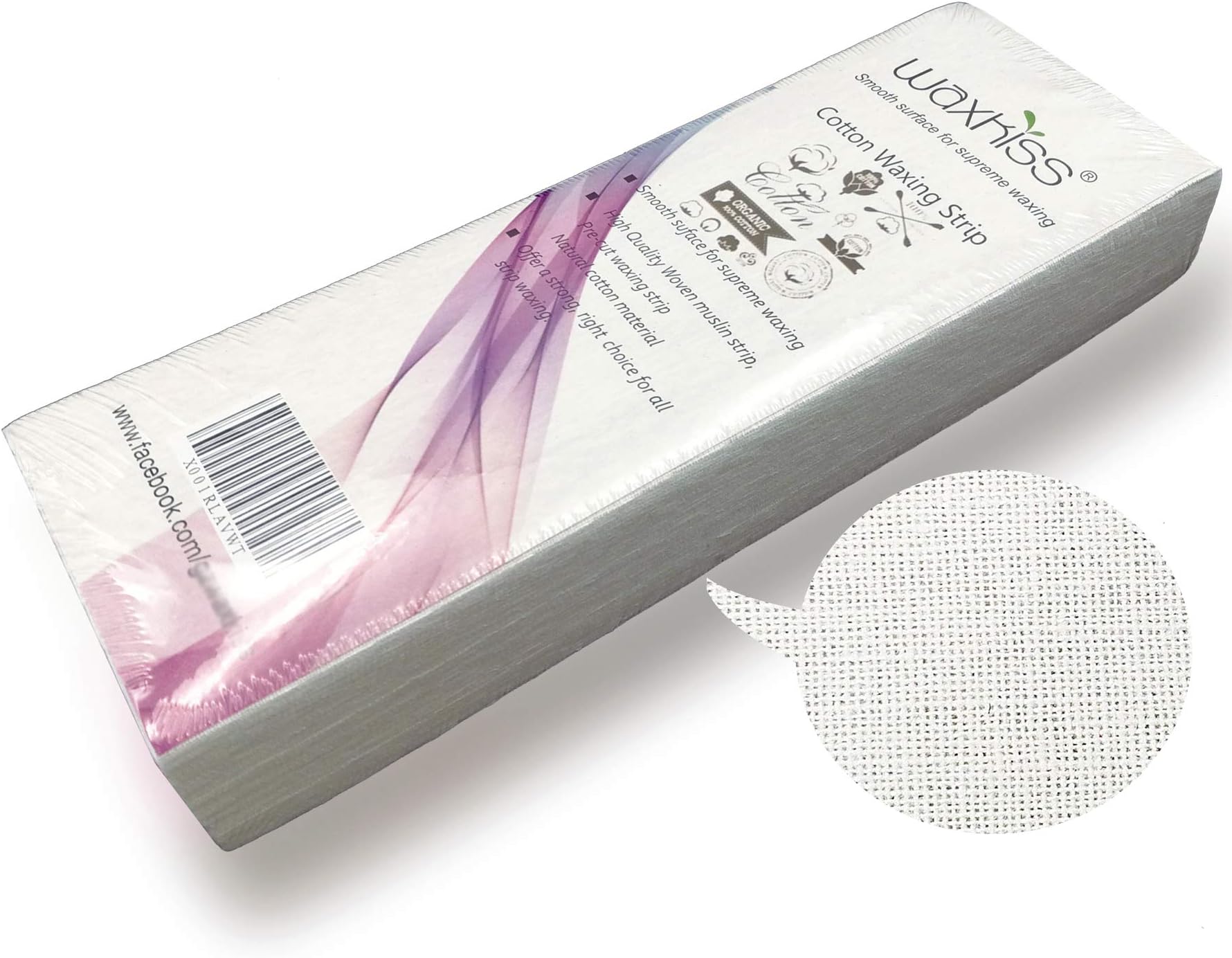 New Wax Strips for Hair Removal Muslin more Strength Natural Organic Calico Waxing Strips 7 x 20cm for Leg, Bikini & Facial Epilating