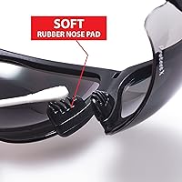 Vista 5 de ProtectX Anteojos de seguridad clásicos, lentes antivaho resistentes a los arañazos, gafas protectoras para el trabajo, interior/exterior, ANSI Z87.1