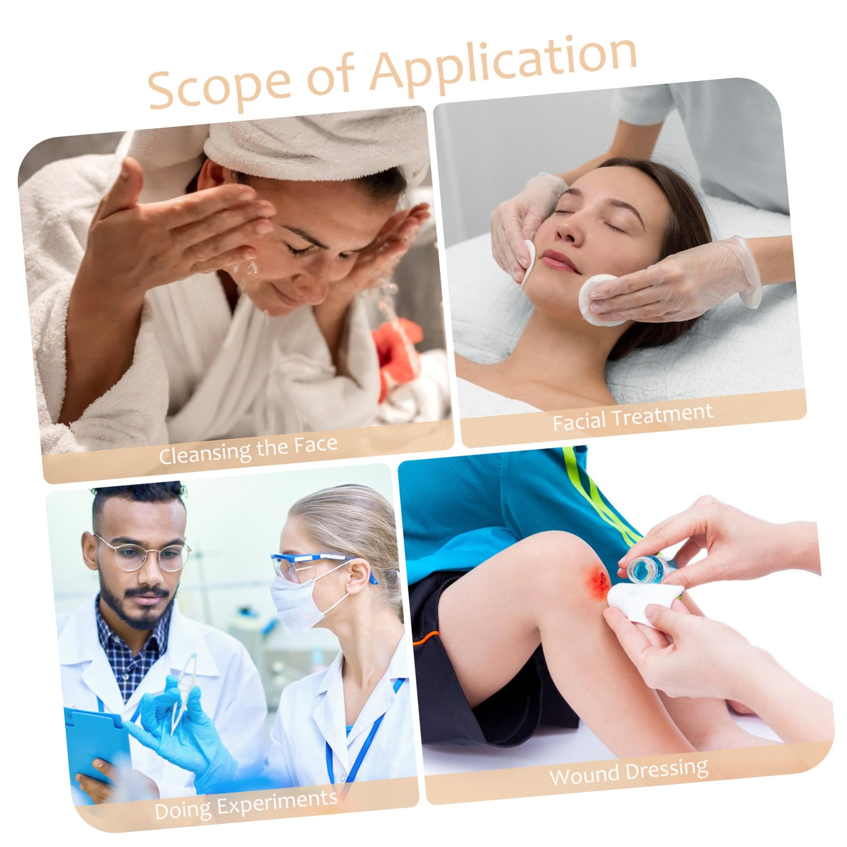HOMSFOU Reinigungspads aus Vliesstoff 400 Stück Make Up Entferner Pads für Gesicht und Obst Abschminktücher für Empfindliche Haut Praktische Kosmetikpads