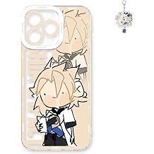 Game Phone Case Anime Albedo Phone Case Multi-Model Compatible with 17/16/15/14/13/12/11 Funny Phone Cover Protective iPhone 15 Pro Max with Free Keychain