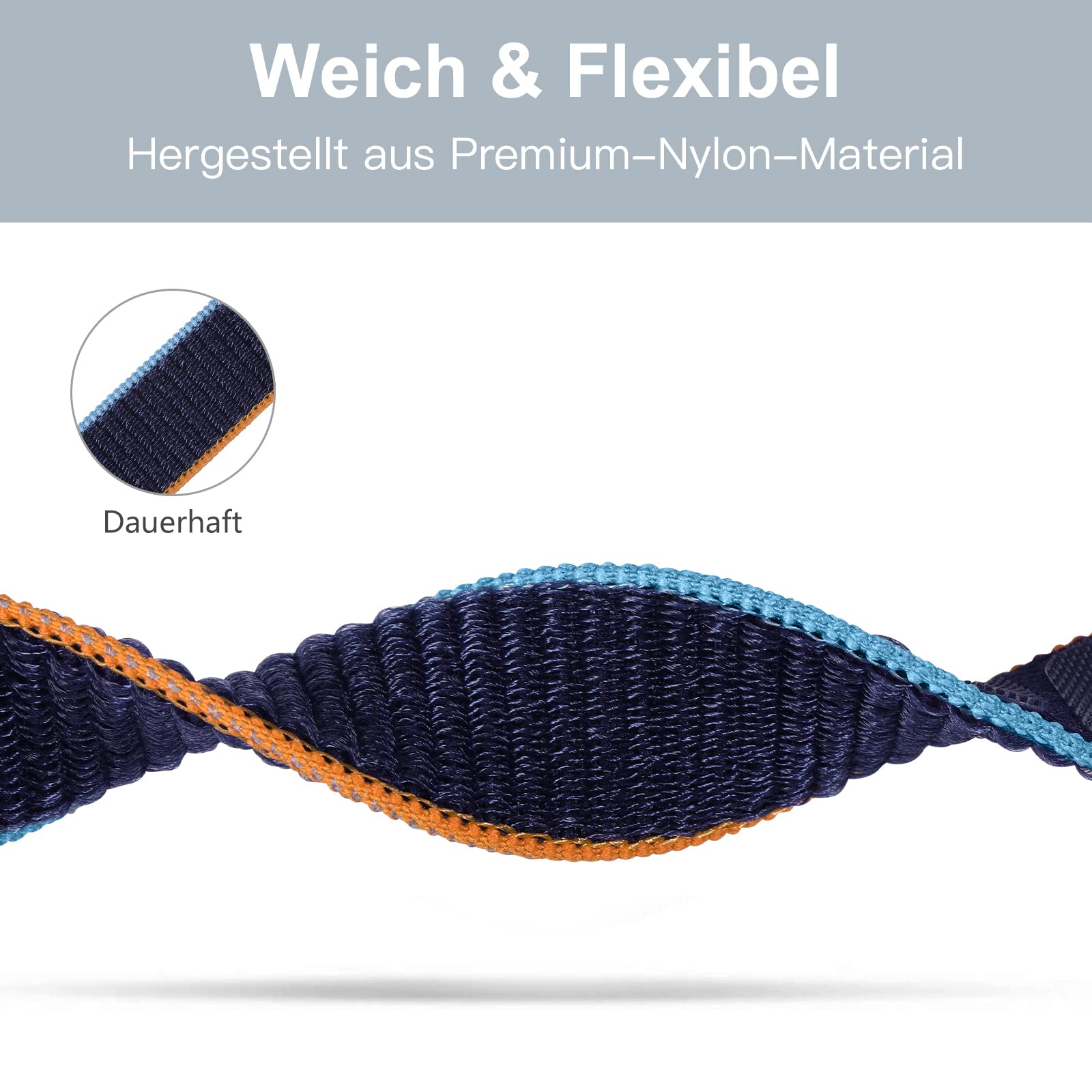 Maledan Nylon Cinturino Compatibile con Apple Watch Cinturino 38mm 40mm 41mm 42mm 45mm 49mm, Regolabile Sport Cinturino Compatibile con iWatch Series 9 8 7 6 5 4 3 2 1 SE, 38mm/40mm/41mm, Blu