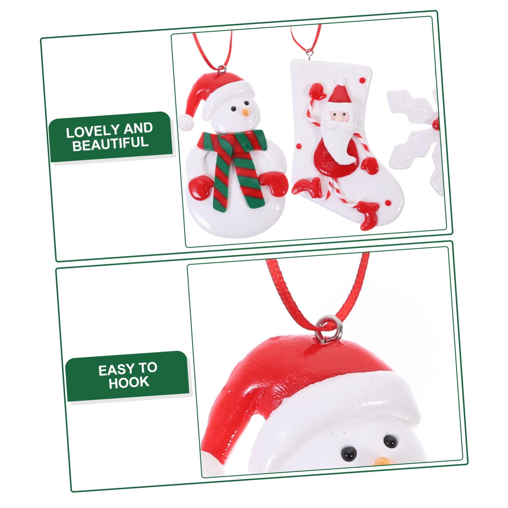 PRETYZOOM 3 Set Di Mini Decorazioni Natalizie in Feltro Per Albero Di Natale Ornamenti Da Appendere Pendenti Decorativi Riutilizzabili Per Decorazioni Per Albero Di Natale 4 Pezzi * 3