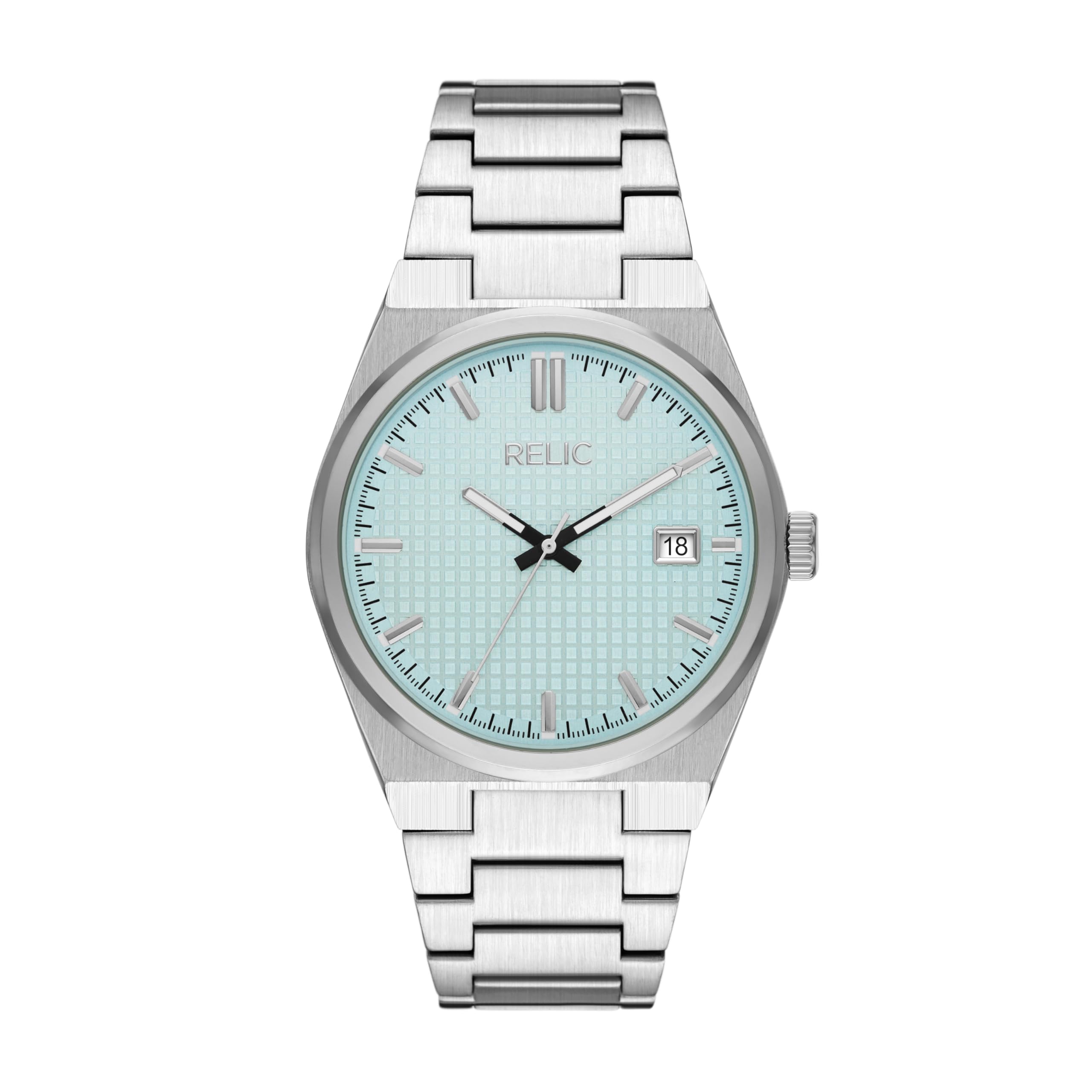 RELIC Mens Oliver Three-Hand Date Silver Alloy Watch Model ZR77343
