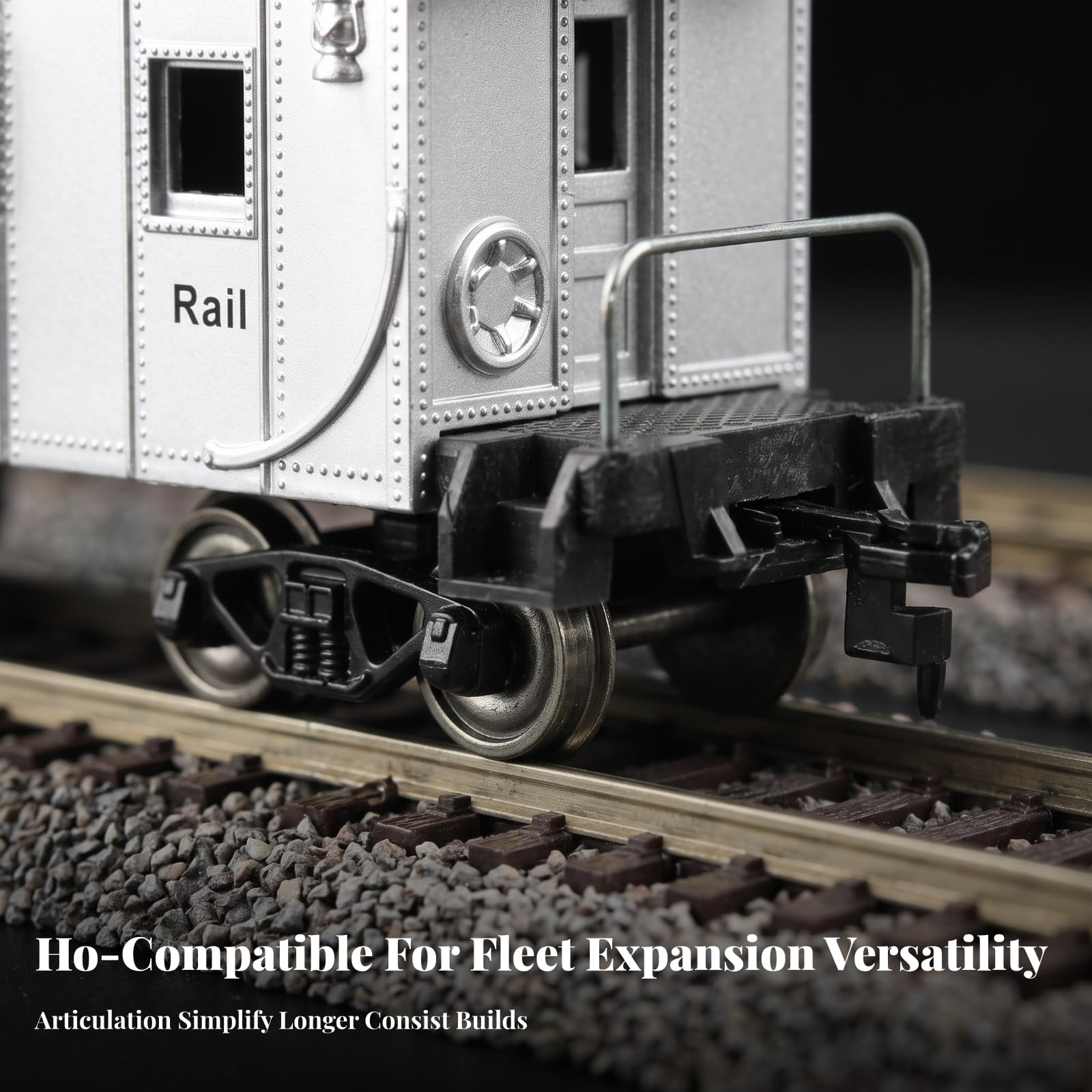 Vagón Tren en Miniatura con cería Gris y Techo Oscuro con Ventanas y talles Molados Acuado para Maquetas Trenes Aficionados al Molismo y Exposiciones