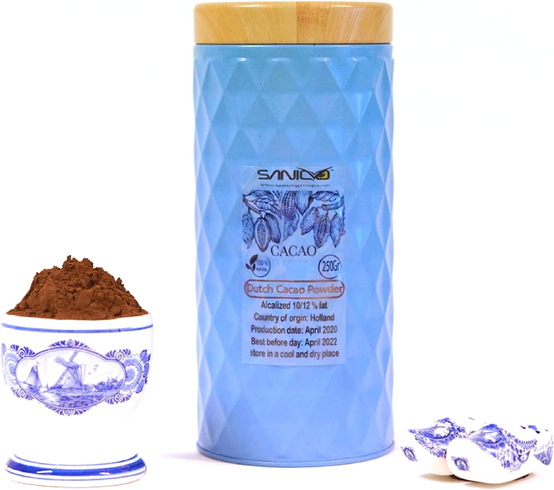 Dutch Alkalised Raw Dark Cacao Powder 10-12% Fat 100% Pure and Vegan Gluten Free, Non-GMO Ideal for Cake Baking, Smoothie, Coffee and Drink Mixes (550)