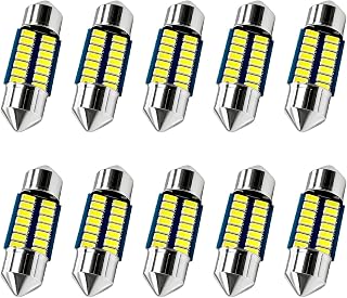 10 PCS DE3175 DE3021 DE3022 3175 31MM LED Bulb, 12V Super Bright Canbus Error Free Car Interior LED Festoon Light, Car Replacement Bulbs for Trunk Dome Map Door Sun Visor Light