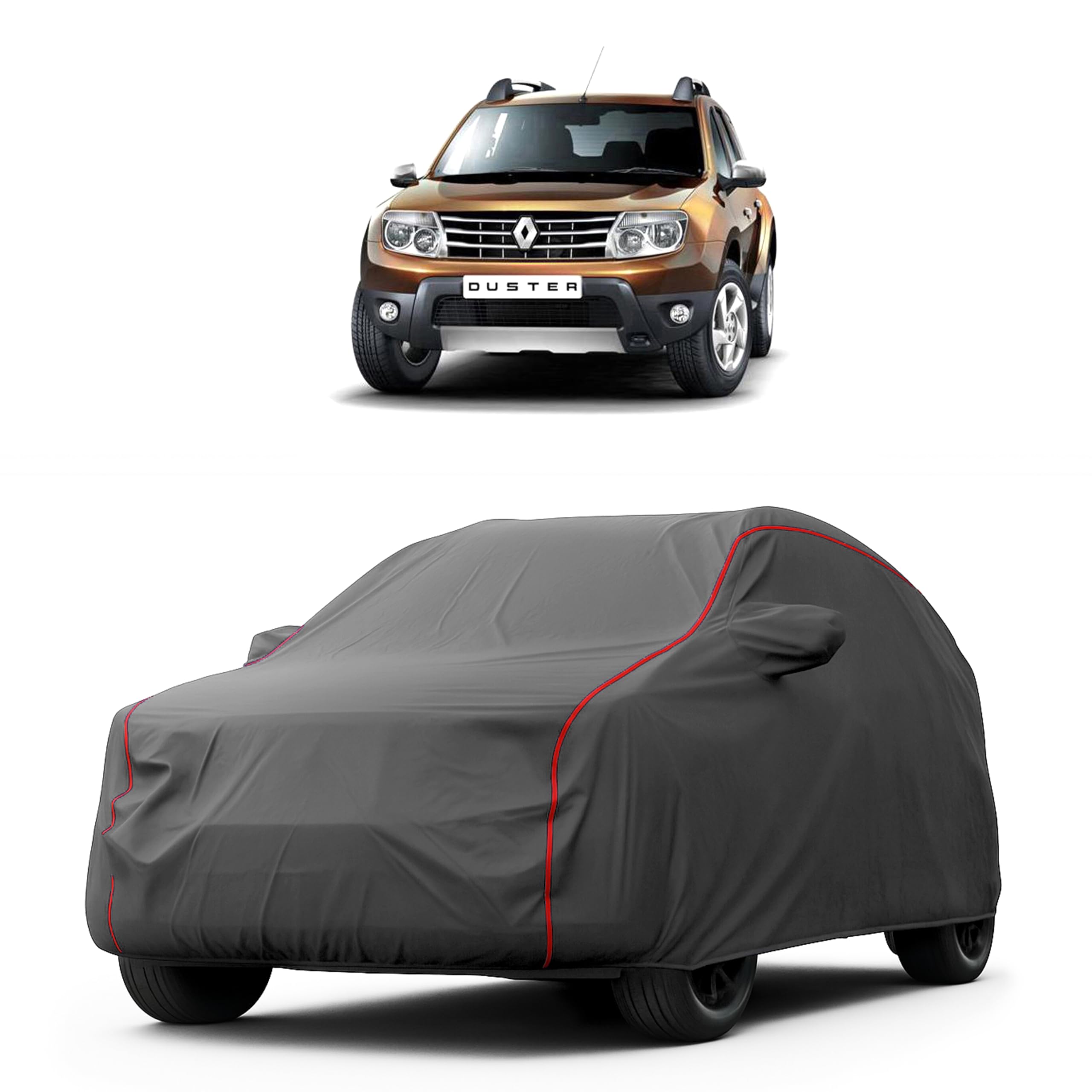 Heavy-Duty Car Cover for Compatible with Renault Duster (2012 to 2025 All Models) Deluxe Car Protection Cover – Waterproof & UV-Resistant All-Season Exterior Protection