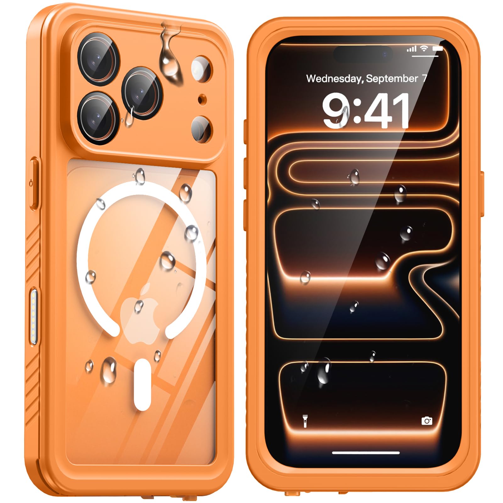 ANTSHARE for iPhone 17 Pro Case Compatible with Magsafe IP68 Waterproof Case Built-in Screen Protector - 12 FT