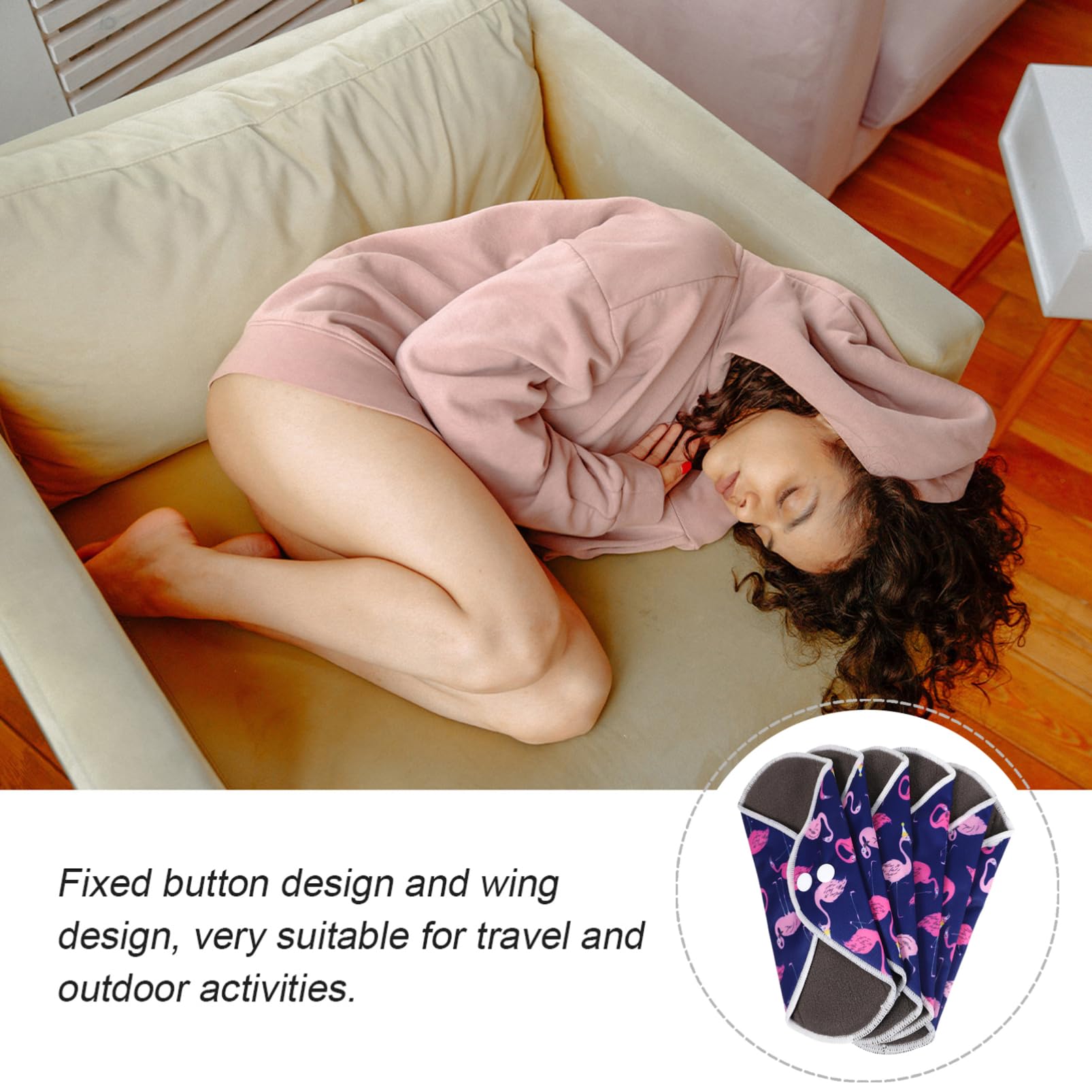 Didiseaon 3sets Assorbenti Igienici Riutilizzabili Con Assorbenti Per Comfort e Sostenibilità Ciclo Mestruale
