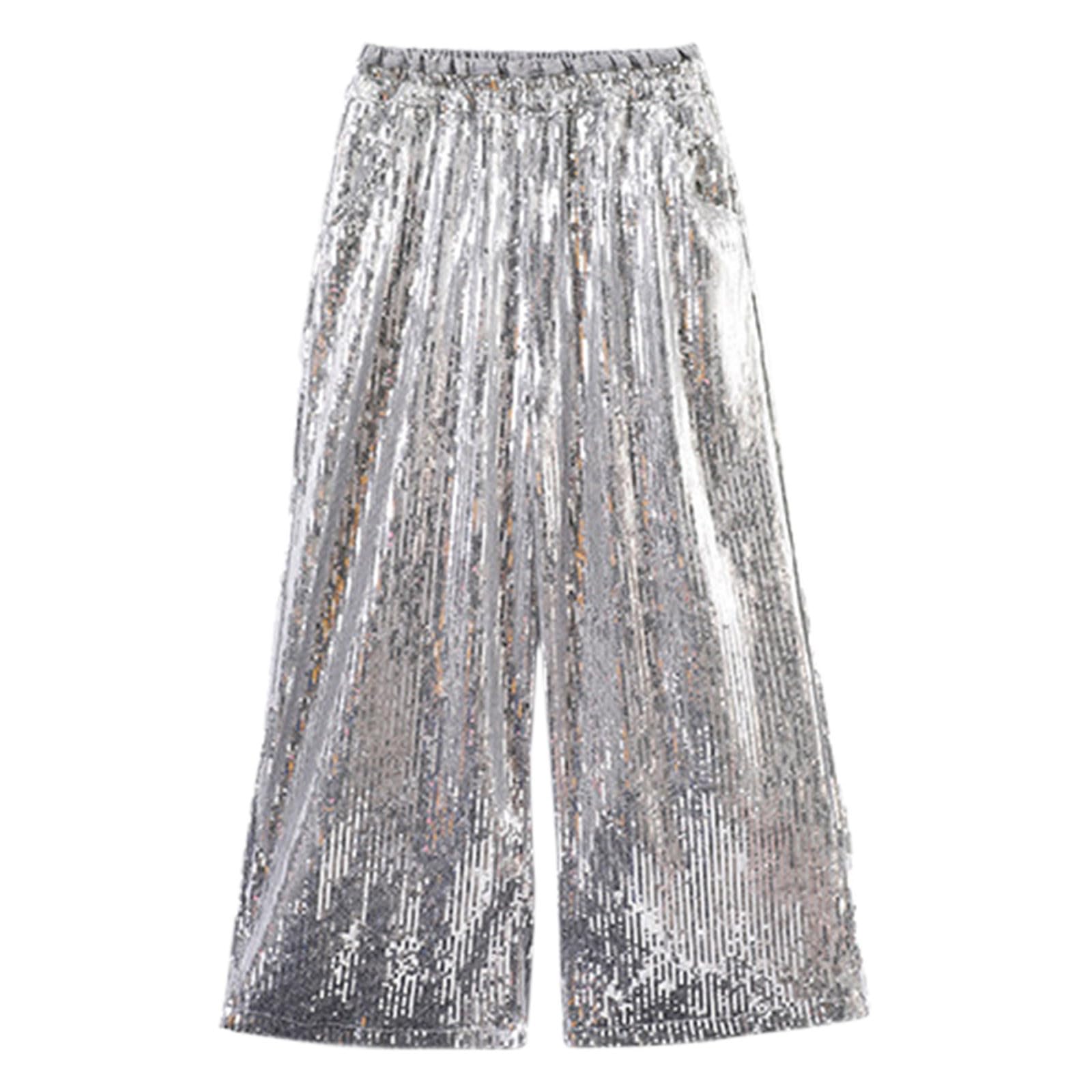 Pantalones de baile con lentejuelas brillantes para niños y niñas, pantalones de hip hop, jazz, danza, carnaval, fiesta, danza