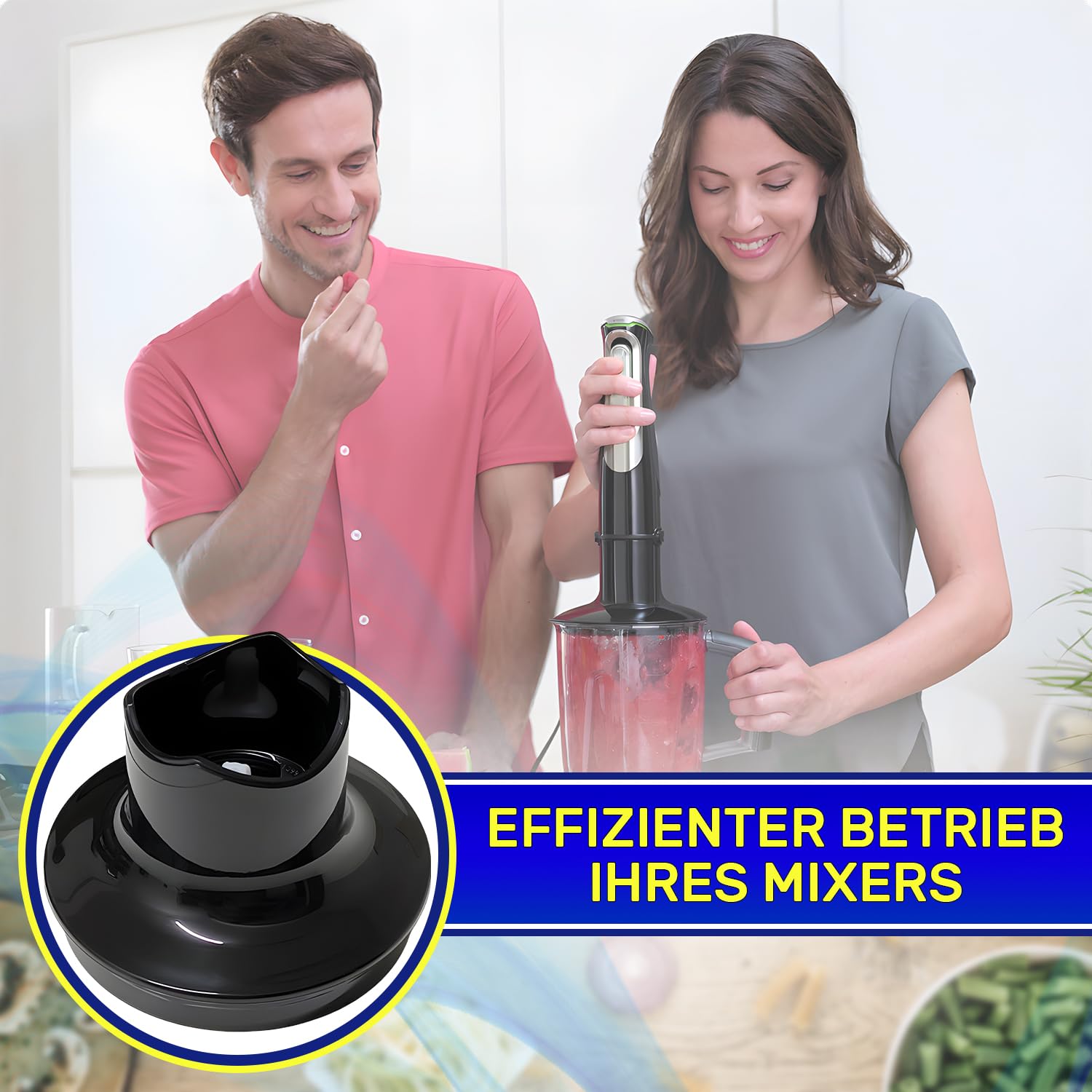 MONTERAL Getriebedeckel für Stabmixer mit Originalcode 7322115434 für den HC 350 ml Behälter für Braun Multiquick - Garantie 10 Jahre